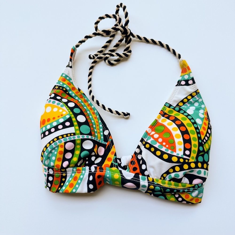 Hobie Halter Bikini Top in Geometric Print Small